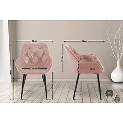 Non Lot de 2 chaises Tanna velours