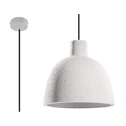 Luminaire Center Suspension DAMASO blanc cimenté 1 ampoule