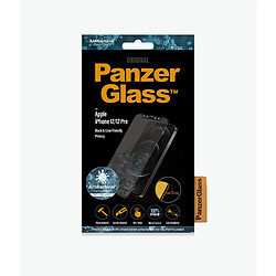 PANZERGLASS - PanzerGlass Apple iPhone 12/12 Pro Compatible avec les coques Friendly confidentialité AB, Noir