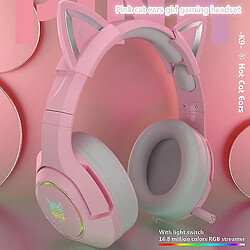 Universal Oreille de chat mignonne fille casque de jeu, micro pour réduire le bruit 7.1 canal 