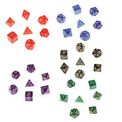 14 Pièces Dices Polyèdres 16mm Pour Donjons Et Dragons Jeux De Table Mdn MTG pas cher