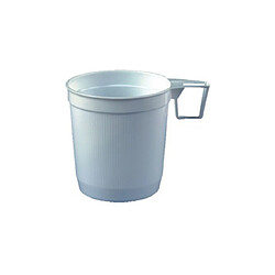 STARPAK Tasse de café en plastique, 0,25 l, blanc, 40 pièces ()