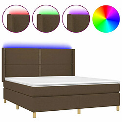 Sommier à lattes,Cadre à lattes de lit pour Adulte matelas et LED Marron foncé 180x200cm -MN61323