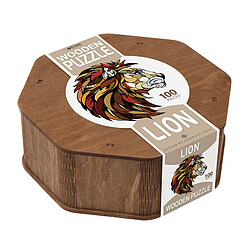 Youdoit Puzzle en bois coloré - Lion 28 x 31 cm 