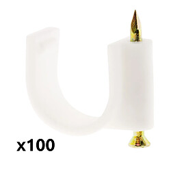 100 attaches Ø12 blanc - Zenitech