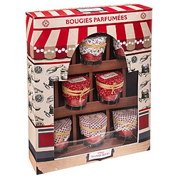 Feeric Lights And Christmas Lot de 8 bougies parfumées, effet pot de confiture - Hauteur 5,50 cm - Rouge Féérie Lights & Christmas - Lot de 8 bougies parfumées, effet pot de confiture - Hauteur 5,50 cm - Rouge - Design