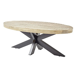 Avis Lisa Design Manzanilla - table basse - bois et noir - 120 cm