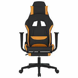 Avis Maison Chic Chaise de jeu, Chaise gaming avec repose-pied, Fauteuil gamer,Chaise de Bureau Noir et orange Tissu -GKD50733