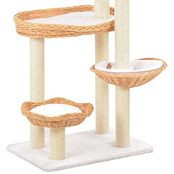 Arbre à chat,niche pour chat avec griffoir en sisal Naturel Bois de saule -MN90995 pas cher