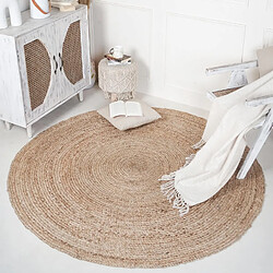 Tapis Salon Rond 40cm en Jute Tapis Intérieure pour Chambre