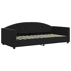 Maison Chic Lit de jour, Lit de repos pour Salon Chambre,Canapé-lit,Lit d'invité noir 90x200 cm velours -MN41240