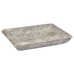 vidaXL Lavabo Gris 50x35x10 cm Marbre 