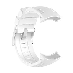 Wewoo Bracelet pour montre connectée Dragonne de remplacement en silicone SUUNTO 9 blanc