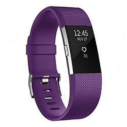 Wewoo Bracelet pour montre connectée Dragonne sport ajustable carrée FITBIT Charge 2taille S10,5x8,5cm violet 