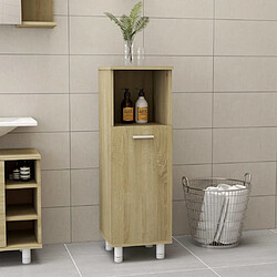 vidaXL Armoire de salle de bain Chêne sonoma Bois d'ingénierie 