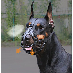 Avis Universal Masque réglable pour chien de compagnie, morsure d'écorce, bouche de filet, modification de la muselière, anti-morsure, outil d'entraînement pour chien de compagnie (L)