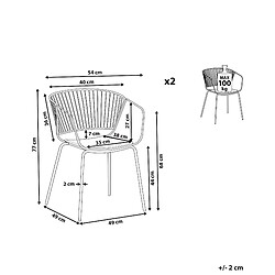 Avis Beliani Chaise de salle à manger RIGBY Set de 2 Métal Cuivré