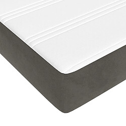 Acheter vidaXL Matelas de lit à ressorts ensachés Gris foncé 180x200x20 cm