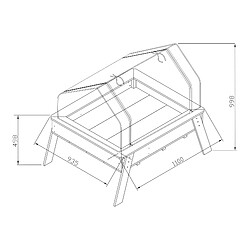 Avis AXI Linda Table de Culture en bois avec Bac & Voile de Jardin | Potager sur Pied / Jardinière avec serre en marron