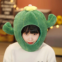 Acheter Drôle En Peluche Chapeau de Fête Cactus Vert Coiffures Photo Props Cosplay Costume Coiffe Scène Performance Selfie Cap Head Warmer Usine Capot