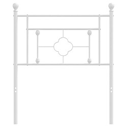 Avis Maison Chic Tête de lit moderne pour chambre - Décoration de lit métal blanc 80 cm -MN52420