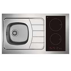 Mezieres Kitchenette 100cm domino induction meuble 1 porte frigo