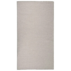 vidaXL Tapis à tissage plat d'extérieur 80x150 cm Taupe