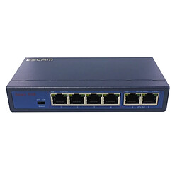 Wewoo Switch noir POE 4 + 2 Commutateur Fast Ethernet à 6 ports réseau POE 10 / 100M 120W à 4 ports, Distance de transmission: 150m