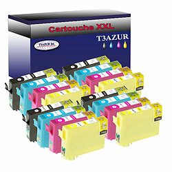 T3Azur 12x Epson T129-Compatible Lot de 12 Cartouches Compatibles pour Epson WF3540DTWF, WF7015, WF7515, WF7525 - T3AZUR