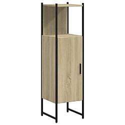 Maison Chic Armoire de salle de bain,Meuble de rangement,Meuble haut chêne sonoma 33x33x120,5 cm -GKD329799