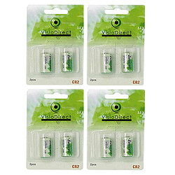 Visiodirect Lot de 8 Piles lithium type CR2 3V 800mAh compatibles CR15270