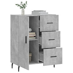 Acheter Maison Chic Buffet,Meuble de Rangement,commode pour salon,Cuisine gris béton 69,5x34x90 cm bois d'ingénierie -MN13937