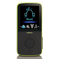 Lenco Lecteur MP3 de sport avec podomètre, oreillettes de sport et brassard de sport PODO-153LM Noir-Verde 