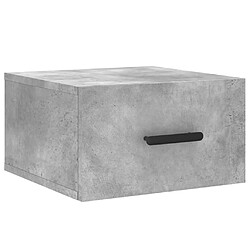 vidaXL Table de chevet murale gris béton 35x35x20 cm