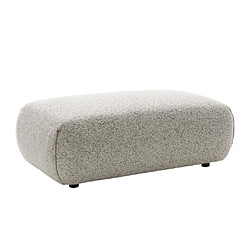 Avis Vente-Unique Pouf en tissu texturé gris MONELIA