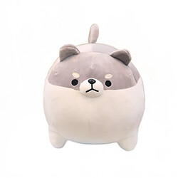 Universal 40cm mignon shiba chien peluche peluche doux kawaii animal dessin animé oreiller mignon cadeau enfant bébé enfant bonne qualité peluche animal (gris) 