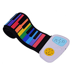 Avis Justgreenbox 49 touches arc-en-ciel Roll-Up Piano clavier électronique coloré silicium haut-parleur intégré jouet d'éducation musicale - T3654657597566