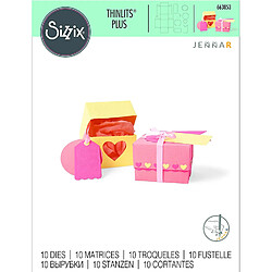 Avis sizzix Matrice de découpe Thinlits Plus set de 10pcs 663853, Boîte et Étiquettes by Jenna Rushforth, Multicolore, Taille unique