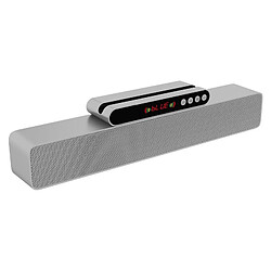 Yonis Enceinte Bluetooth 360° Stéréo 10W TWS LED FM Enceinte Bluetooth Portable Ultra Puissante 10W Son Stéréo Surround LED Multifonctions Argent YONIS