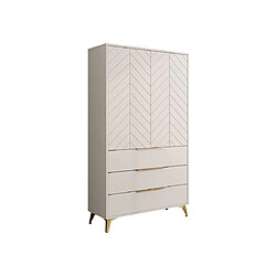 Bestmobilier Boccioni - buffet haut - beige - 104x180 cm