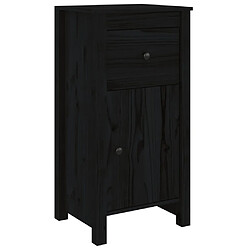 vidaXL Buffet Noir 40x35x80 cm Bois massif de pin