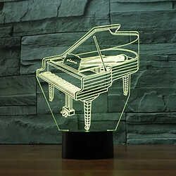 Wewoo Lampe colorée de Tableau de lumière de vision de la forme 3D du piano LED version de contact d'USB