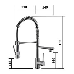 Acheter Robinet de Cuisine à Ressort en Spirale Pivotant à 360