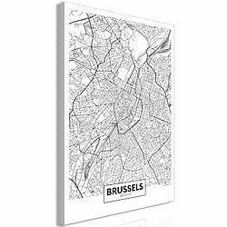 Paris Prix Tableau Imprimé Map of Brussels 40 x 60 cm