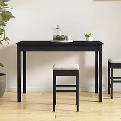 Acheter vidaXL Table à manger Noir 110x55x75 cm Bois massif de pin