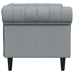 Acheter vidaXL Fauteuil Chesterfield gris clair tissu