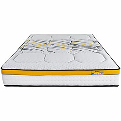 Ebac Matelas 180x200 Rugby - Ressorts ensachés - Hauteur 27 cm - Soutien très ferme pas cher