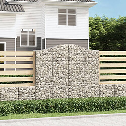 vidaXL Paniers à gabions arqués 7 pcs 200x50x180/200 cm Fer galvanisé