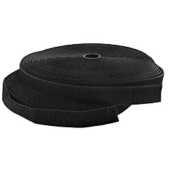 Attaches de câble InLine® avec bande de type velcro 25 mm noir 25 m