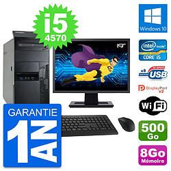 PC Tour Lenovo M93p Ecran 19" Intel i5-4570 RAM 8Go Disque 500Go Windows 10 Wifi · Occasion 